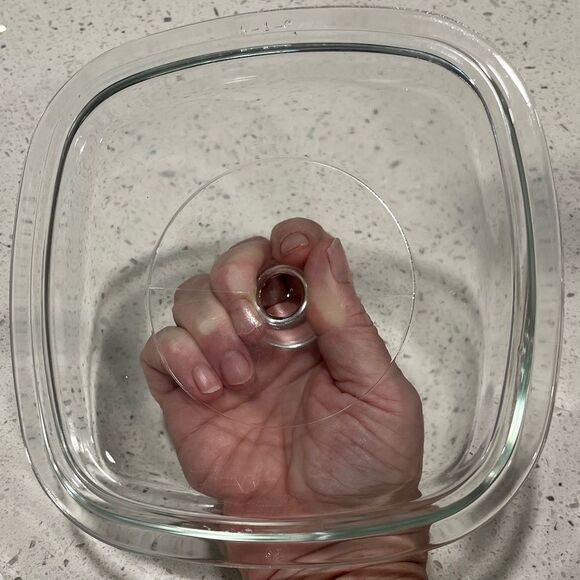 Corningware White Casserole RARE 1Qt Cornflower P-7-C lid 32 1960’s Made in USA - Picture 9 of 12